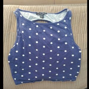 Polka dot crop top